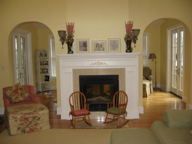 Custom Mantle and Sunroom